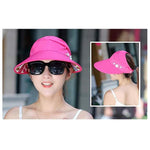 Cappello da donna estivo casual per uscire, cappello da sole piegato in stile coreano a prova di raggi ultravioletti, traspirante e leggero, Black, Pink, Khaki, Rose Red, Blue, Beige, Red