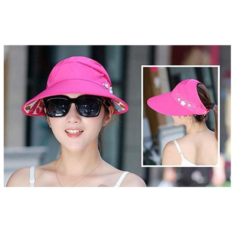 Cappello da donna estivo casual per uscire, cappello da sole piegato in stile coreano a prova di raggi ultravioletti, traspirante e leggero, Black, Pink, Khaki, Rose Red, Blue, Beige, Red