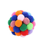 Giocattolo per animali domestici con palline rimbalzanti per gatti, campanelle colorate fatte a mano da 3 pezzi, L, M, S