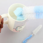 2 set di spazzole per ciuccio con spugna per biberon per capezzoli per bambini, spazzola per ciuccio a 360 gradi, consegna colore casuale, Milk Bottle Cup