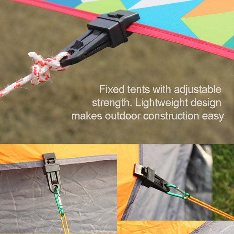 3 tende da campeggio con morsetto per fune antivento, accessori per tende da campeggio in plastica