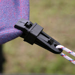 3 tende da campeggio con morsetto per fune antivento, accessori per tende da campeggio in plastica