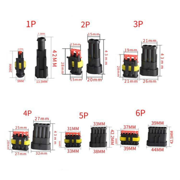 Linea terminale cavo multifunzione con connettore impermeabile per auto da 274 pezzi / scatola, Car Multi-Function Cable Terminal Line
