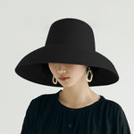 Cappello di paglia Big Eaves Cappello da bacino estivo per protezione solare femminile Cappello da pescatore per vacanze in spiaggia, Black, Yellow, Beige, Pink, Orange