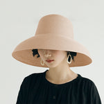 Cappello di paglia Big Eaves Cappello da bacino estivo per protezione solare femminile Cappello da pescatore per vacanze in spiaggia, Black, Yellow, Beige, Pink, Orange