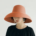 Cappello di paglia Big Eaves Cappello da bacino estivo per protezione solare femminile Cappello da pescatore per vacanze in spiaggia, Black, Yellow, Beige, Pink, Orange