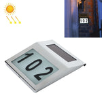 Indicatore luminoso solare da esterno in acciaio inox 22x22 cm