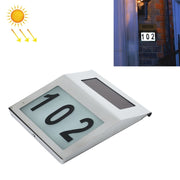Indicatore luminoso solare da esterno in acciaio inox 22x22 cm
