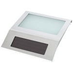 Indicatore luminoso solare da esterno in acciaio inox 22x22 cm