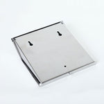 Indicatore luminoso solare da esterno in acciaio inox 22x22 cm