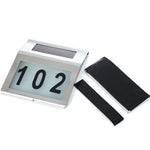 Indicatore luminoso solare da esterno in acciaio inox 22x22 cm