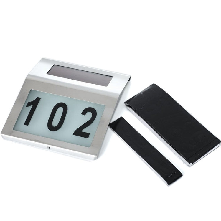 Indicatore luminoso solare da esterno in acciaio inox 22x22 cm