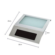 Indicatore luminoso solare da esterno in acciaio inox 22x22 cm
