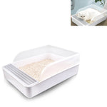 Lettiera per gatti, vasca per feci quadrata semichiusa, toilette per animali domestici, Small, Large, Large  Pink, Large  Gray