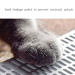 Lettiera per gatti, vasca per feci quadrata semichiusa, toilette per animali domestici, Small, Large, Large  Pink, Large  Gray
