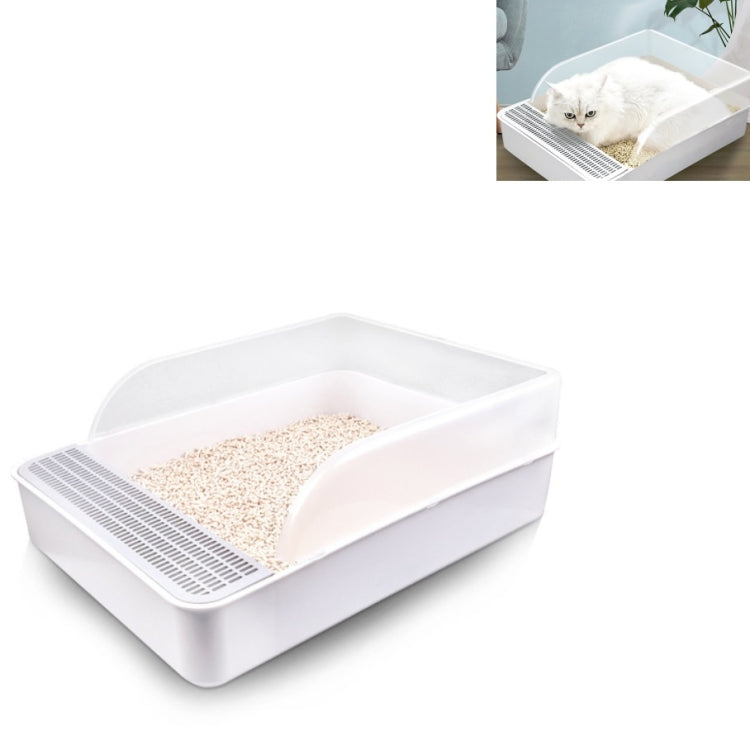 Lettiera per gatti, vasca per feci quadrata semichiusa, toilette per animali domestici, Small, Large, Large  Pink, Large  Gray