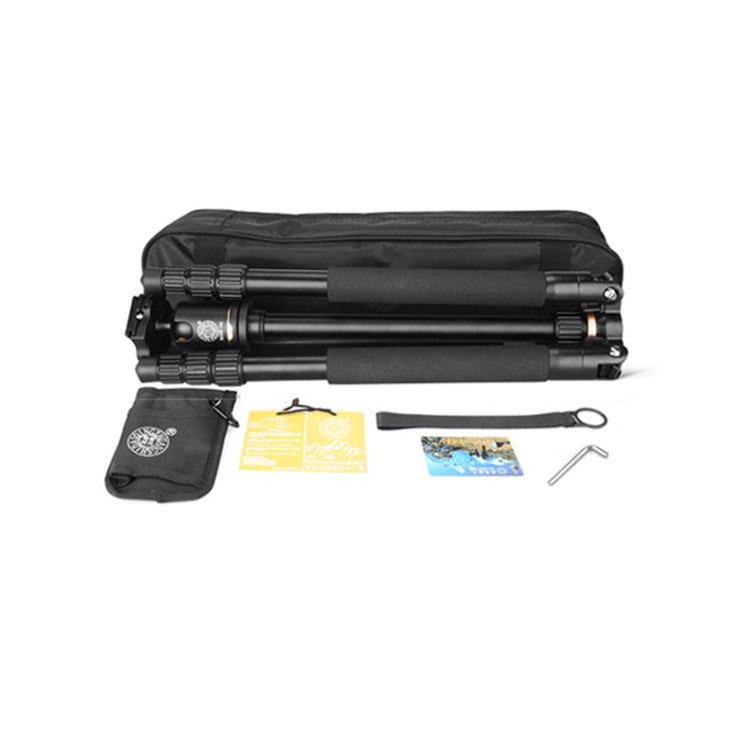 Q222 Supporto per monopiede con supporto per treppiede portatile a 4 sezioni con gambe pieghevoli in lega di alluminio con teste a sfera