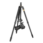Q222 Supporto per monopiede con supporto per treppiede portatile a 4 sezioni con gambe pieghevoli in lega di alluminio con teste a sfera