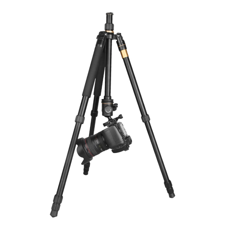 Q222 Supporto per monopiede con supporto per treppiede portatile a 4 sezioni con gambe pieghevoli in lega di alluminio con teste a sfera