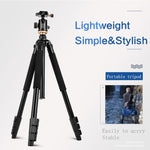 Q338 Gambe pieghevoli a 4 sezioni Supporto per treppiede in lega di alluminio per trasmissione dal vivo, Q338With Three-dimensional Head, Q338 With Ball Head