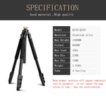 Q338 Gambe pieghevoli a 4 sezioni Supporto per treppiede in lega di alluminio per trasmissione dal vivo, Q338With Three-dimensional Head, Q338 With Ball Head