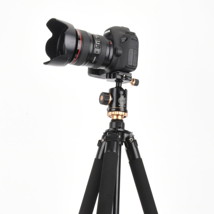 Q338 Gambe pieghevoli a 4 sezioni Supporto per treppiede in lega di alluminio per trasmissione dal vivo, Q338With Three-dimensional Head, Q338 With Ball Head