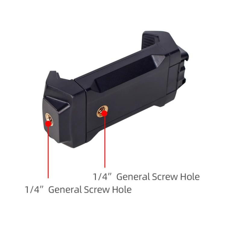 Xiletu Xj-13 Trasmissione dal vivoMorsetto per telefono con montaggio su treppiede con fori per viti da 1/4 di pollice e base per pattino freddo, Phone Clamp