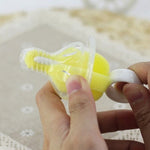 5 PZ Spugna rotante a 360 gradi gialla Spazzola per capezzoli per bambini Neonati Pulizia della tettarella Spazzole per biberon Detergente per ciuccio infantile, Bottle Brushes