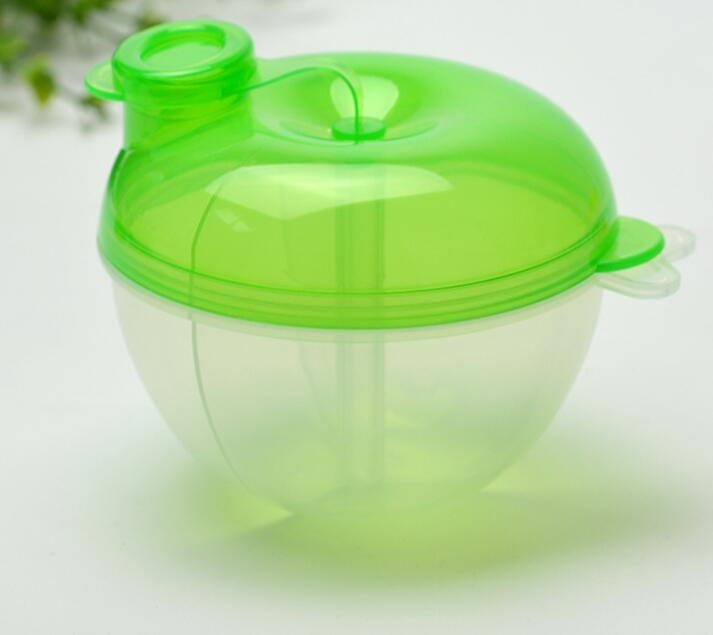 5 pezzi dispenser per latte in polvere per bambini contenitore per alimenti scatola di alimentazione per alimenti scatola di immagazzinaggio da viaggio a tenuta stagna a 3 strati per bambini bambino, Green, Pink, Yellow, Blue