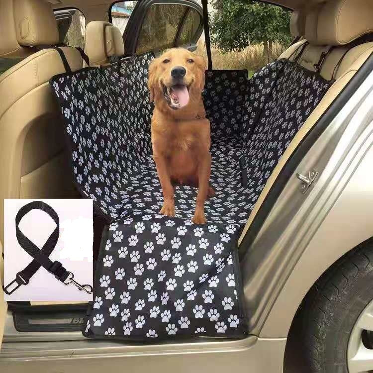 Coprisedile per auto per cani da compagnia posteriore impermeabile, protezione per amaca con cintura di sicurezza, 130x150x38cm