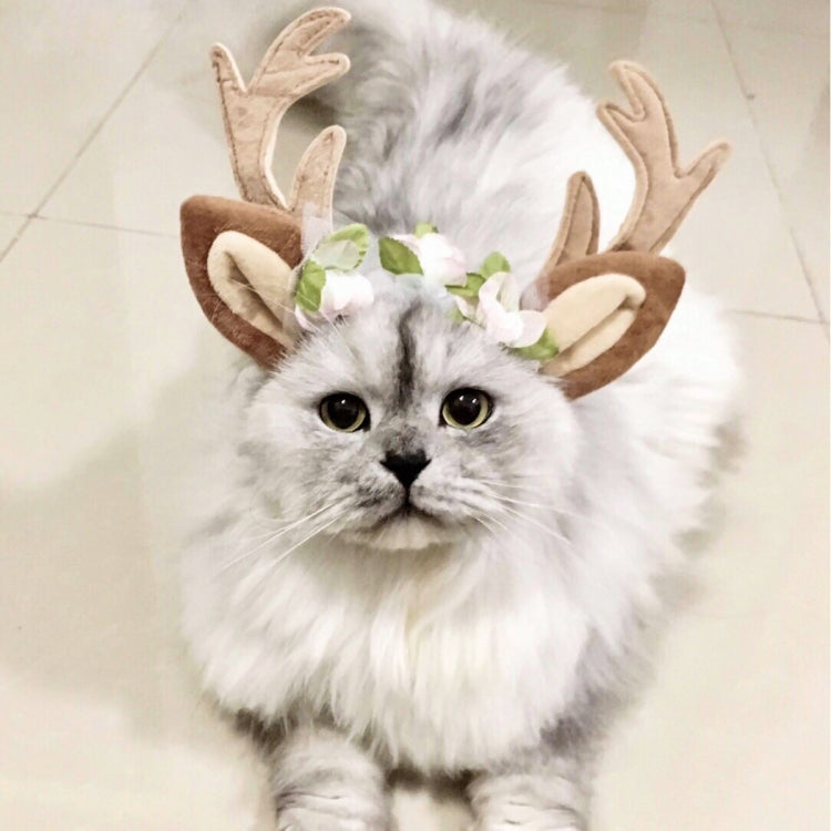 Accessori per animali domestici di Natale Forcina per cani Ornamento per gatti Fascia per capelli con corna di Natale, S, M, L