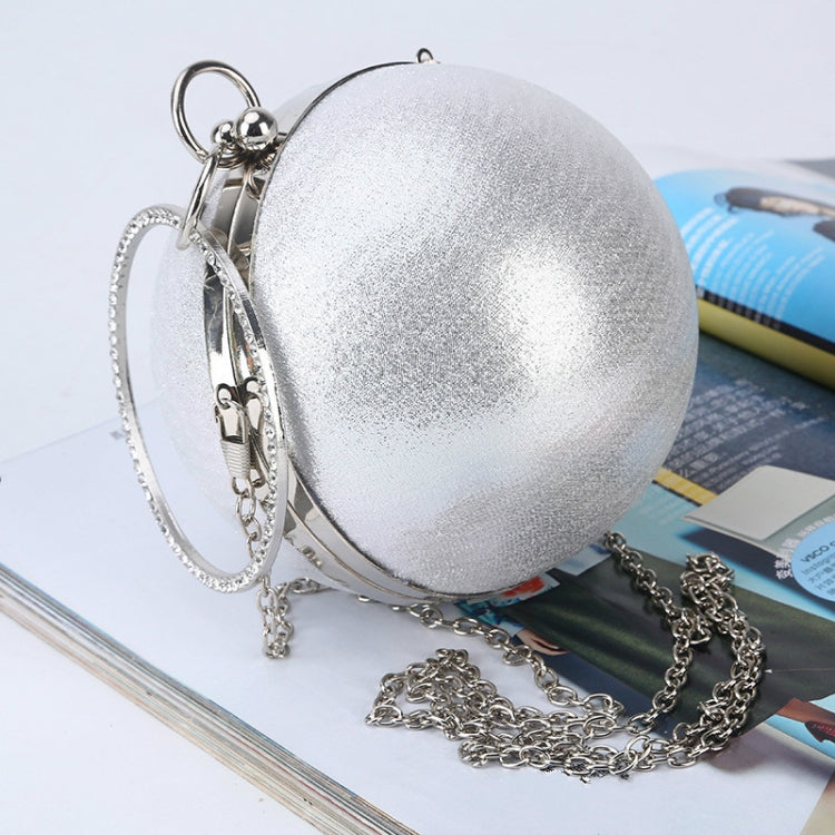 Borsa da pranzo sferica Borsa da sera con sfera rotonda con personalità semplice Borsa da banchetto per donna in PU. Pochette per trucco