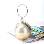 Borsa da pranzo sferica Borsa da sera con sfera rotonda con personalità semplice Borsa da banchetto per donna in PU. Pochette per trucco