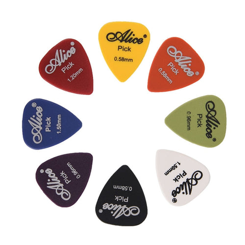 Plettri per chitarra elettrica Alice 50 pezzi in ABS, consegna colore casuale, Frosted 0.58mm, Mirror 0.58mm, Frosted 0.71mm, Mirror 0.71mm, Frosted 0.81mm, Mirror 0.81mm, Frosted 0.96mm, Mirror 0.96mm, Frosted 1.2mm, Mirror 1.2mm, Frosted 1.5mm       ...