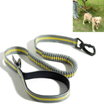 Corda da trazione elastica riflettente in nylon con corda da trazione anti-flagello per cani, Elastic Stretch Yellow, Elastic Stretch Green