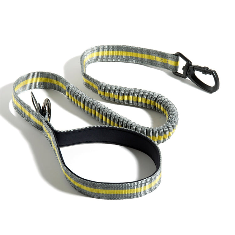 Corda da trazione elastica riflettente in nylon con corda da trazione anti-flagello per cani, Elastic Stretch Yellow, Elastic Stretch Green