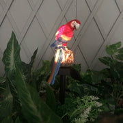Lampada da giardino solare in resina con pappagallo