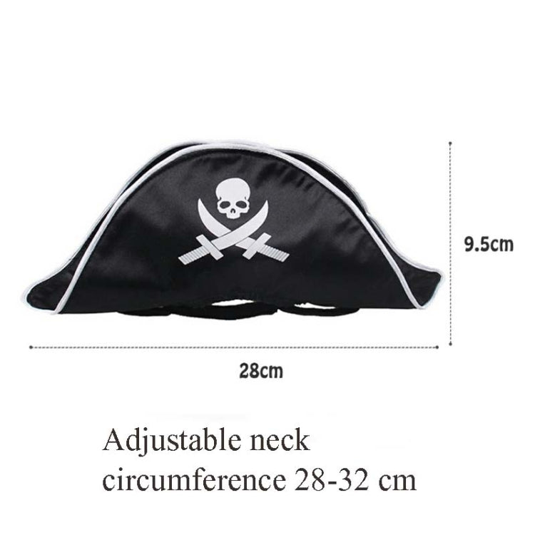 Forniture per animali domestici Cappello da pirata di Halloween Parrucca per cani e gatti Cappello da pirata bianco, White Pirate Hat,