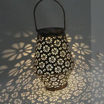 Lampada a sospensione LED solare in ferro battuto 22cm