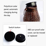 Lampada a sospensione LED solare in ferro battuto 22cm