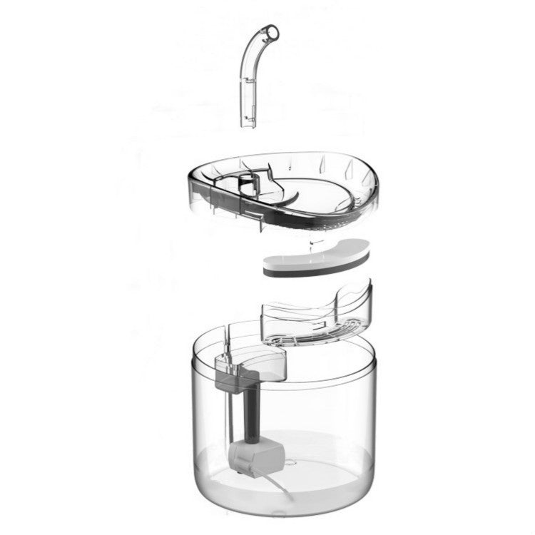 Distributore automatico di acqua elettrica a circolazione silenziosa e senza perdite, US Plug  Transparent Color, UK Plug Transparent Color, US Plug  Smart Induction Starter, EU Plug Smart Induction Starter