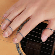 Plettro ad anello a molla in metallo per chitarra, Metal Spring Ring Pick