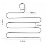 Appendiabiti multifunzionali a forma di S a 5 strati. Appendiabiti per pantaloni, S Shape Hangers