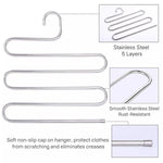 Appendiabiti multifunzionali a forma di S a 5 strati. Appendiabiti per pantaloni, S Shape Hangers