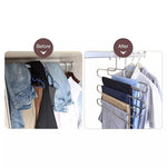 Appendiabiti multifunzionali a forma di S a 5 strati. Appendiabiti per pantaloni, S Shape Hangers