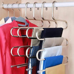 Appendiabiti multifunzionali a forma di S a 5 strati. Appendiabiti per pantaloni, S Shape Hangers