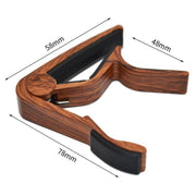 Capotasto per chitarra folk in legno massello 2 in 1 + set di plettri, Folk Music Guitar Capo