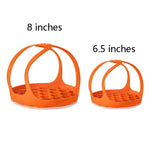 Cestello per cottura a vapore in silicone per cottura a vapore in silicone da 2 pezzi, 8 Inches, 6.5 Inches