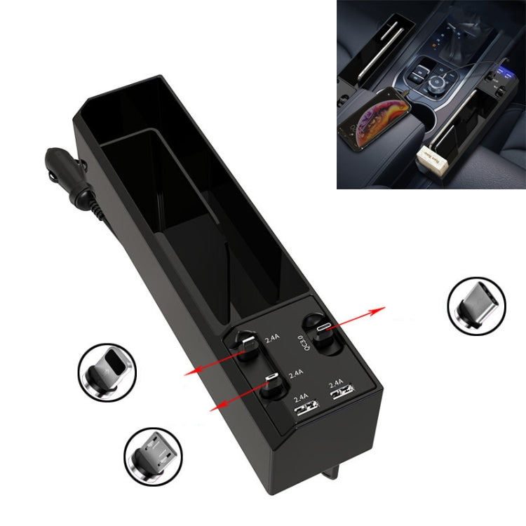 Scatola portaoggetti per seggiolino auto con caricatore USB per funivia, 2-wire, 3-wire, 2-wire + Storage Box