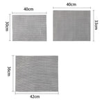 Tappetino per griglia in teflon antiaderente da 3 pezzi, 30x40 cm, 33x40 cm, 36x42 cm